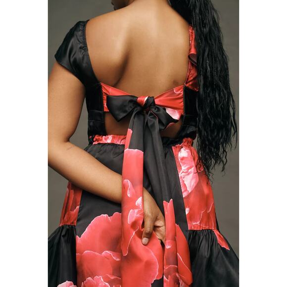 Anthropologie HOPE FOR FLOWERS by Tracy Reese Cap-Sleeve Party Mini Dress M NWT - Picture 2 of 6